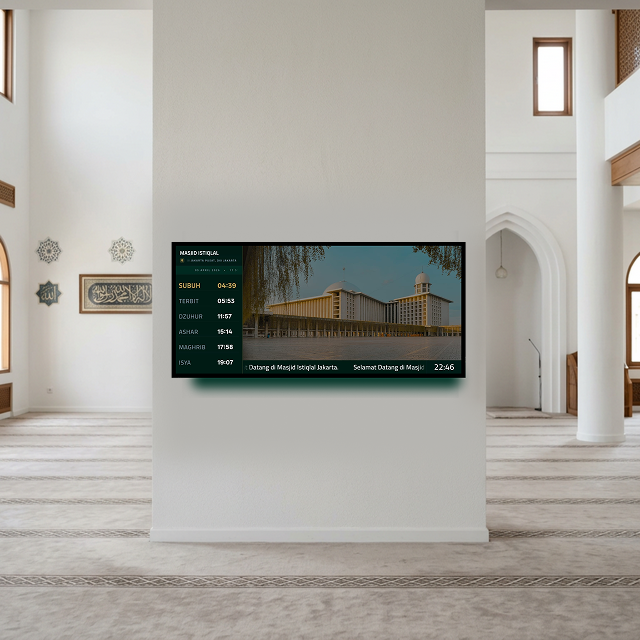 Cara Membuat TV Jadwal Sholat di Masjid dengan Mudah & Modern